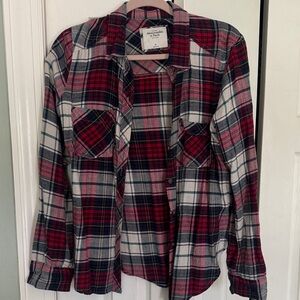 Abercrombie & Fitch Red and Blue Plaid Shirt